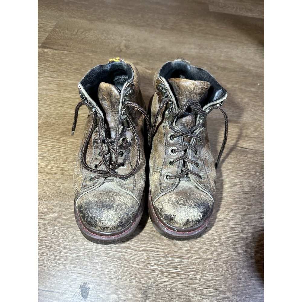 Vintage Dr Martens 8287 Brown Leather Boots Made In England Womens 5 Distressed
